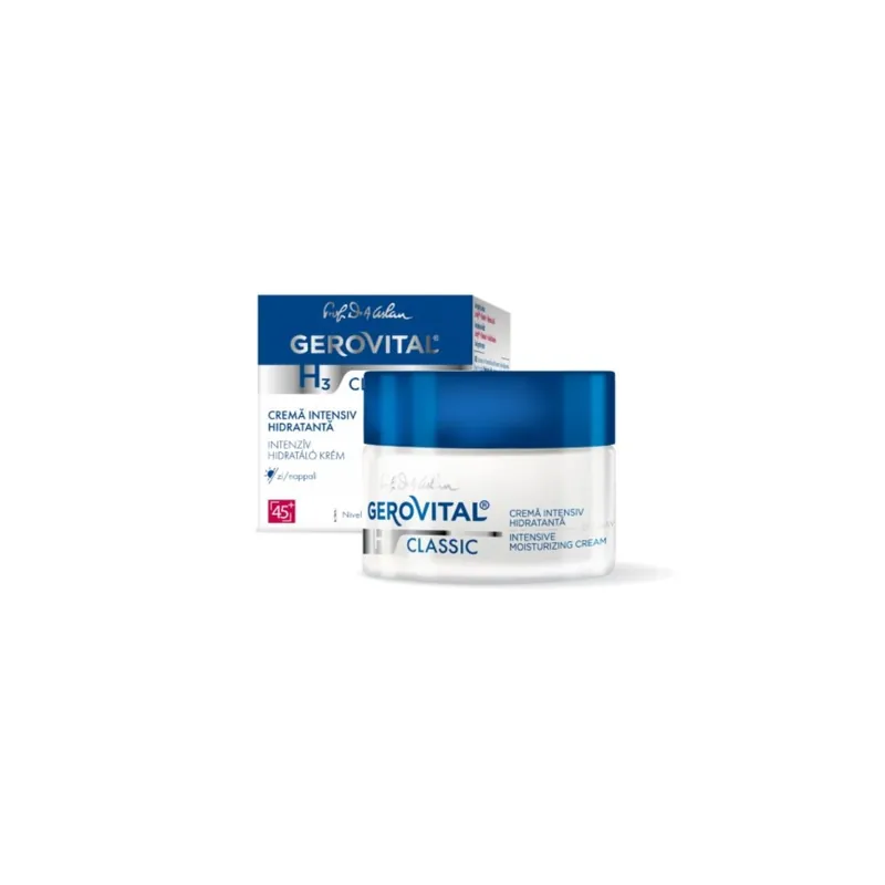 Crema de zi intens hidratanta H3 Classic, 50ml, Gerovital Bestseller