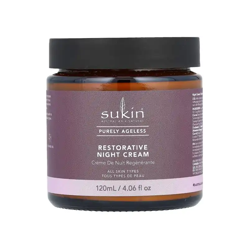 Livrare expres Sukin Purely Ageless Restorative Night Cream, crema de noapte reparatoare anti-age 120 ml