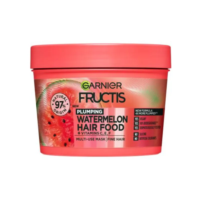 Preț promoțional Garnier Fructis Watermelon Hair Food masca pentru volum 3 in 1, 400 ml