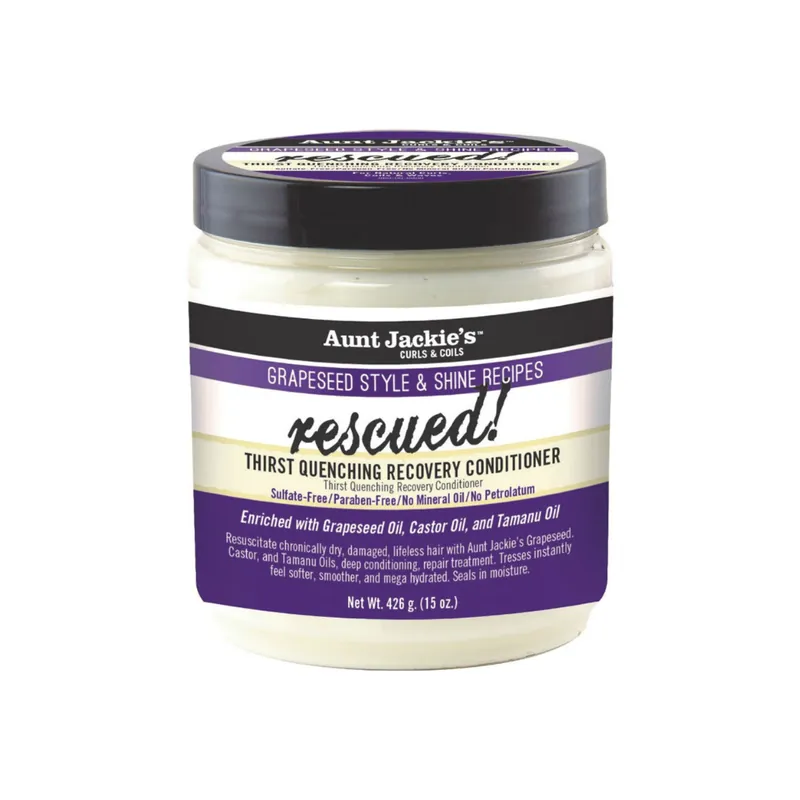 Aunt Jackie’s Rescued! Thirst Quenching Recovery Conditioner, balsam reparator hidratant pentru par cret 426 g Preț redus