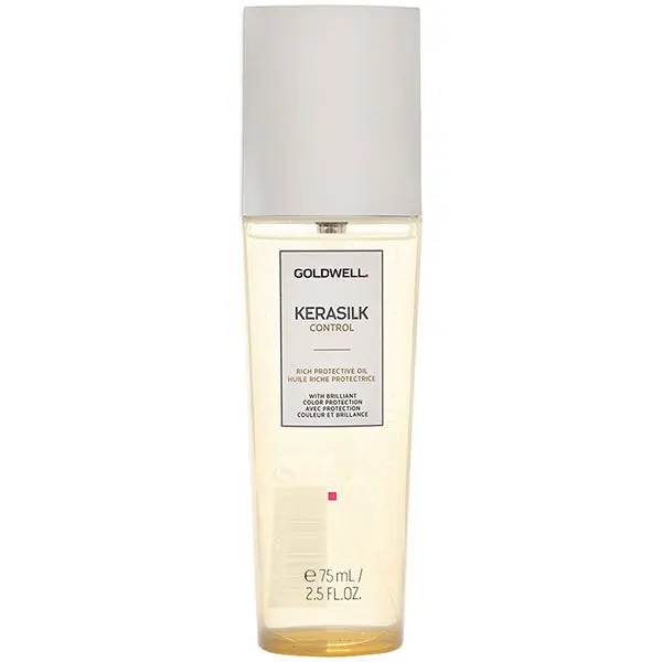 Preferatul clienților Ser de par Goldwell Kerasilk Control Rich Oil pentru protectie termica 75ml