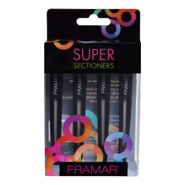 Preț redus Set clipsuri pentru par Framar Super Sectioners Negru 4 buc