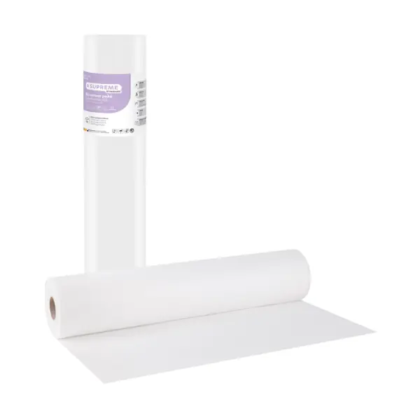 Rola material 1 strat alb Bournas Medicals Soft Care Supreme Examination roll White 58x70m 15gr 1buc Nu rata