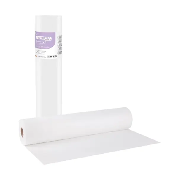 Reducere extra Rola material 1 strat alb Bournas Medicals Soft Care Supreme Extra Examination roll White 58x50m 40gr 1buc