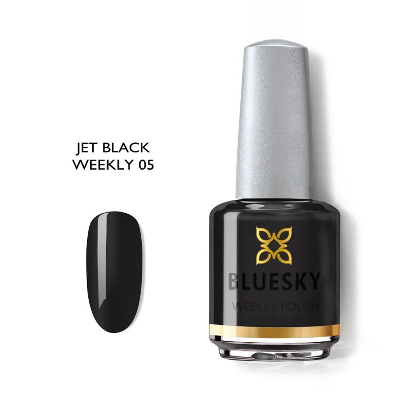 Lac de unghii Bluesky Jet Black 15ml Noutate