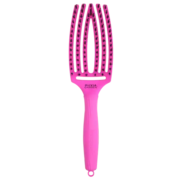 Expediere rapidă Olivia Garden Perie de par FINGER BRUSH MEDIUM COMBO Neon Purple