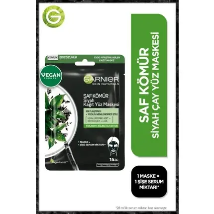 Plată sigură Masca de Fata, Garnier Skin Naturals, Pure Charcoal, 28g