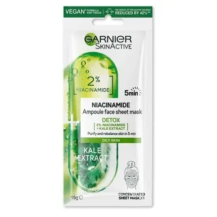 Masca iluminatoare, Garnier, Skin Naturals, Niacinamide, 15g Preț redus