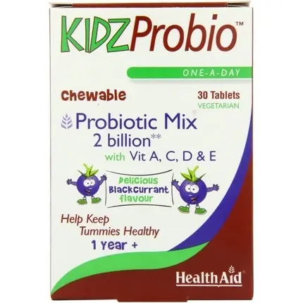 Ofertă limitată Tablete masticabile probiotice, Healthaid, KidzProbio