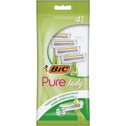 Ofertă limitată Aparat de ras, Bic, Pure 3 Lady cu Aloe Vera, pachet de 4 bucati
