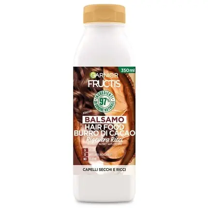 Lichidare de stoc Balsam pentru păr, Garnier, Fructis Hair Food Unt de Cacao, 350ml