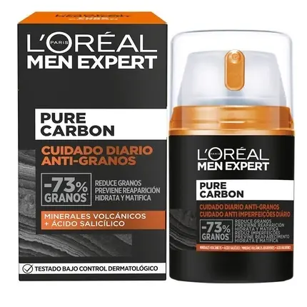 Cremă zilnică anti-acneică, L‘Oréal Paris Men Expert, cărbune pur, 50ml Premium
