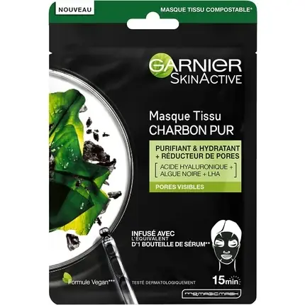 Preț redus Masca faciala, Garnier, SkinActive cu carbune, 28g