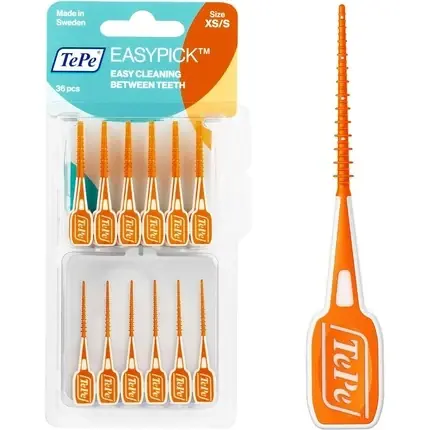 Ofertă limitată Scobitori dentare, Tepe Easypick, XS/S, portocaliu