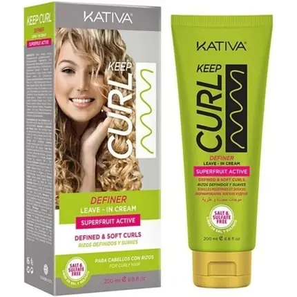 Plată sigură Balsam Leave-in, Kativa, Definer Curls Pistachio 200ml