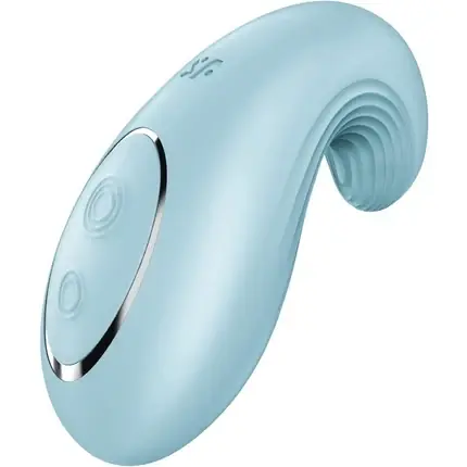 Cumpără online Vibrator cu două motoare, Satisfyer, Dipping Delight, albastru