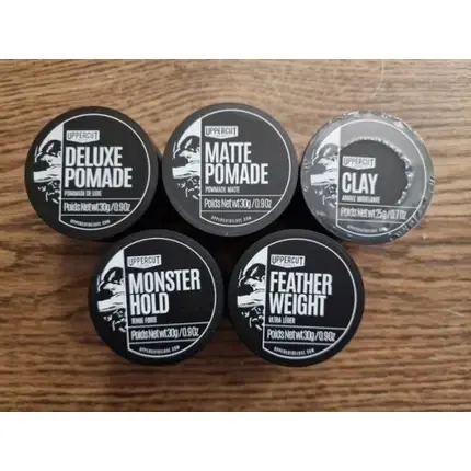 Cremă de styling păr, Uppercut, Travel Jar 100g, set 5 bucăți Reducere specială