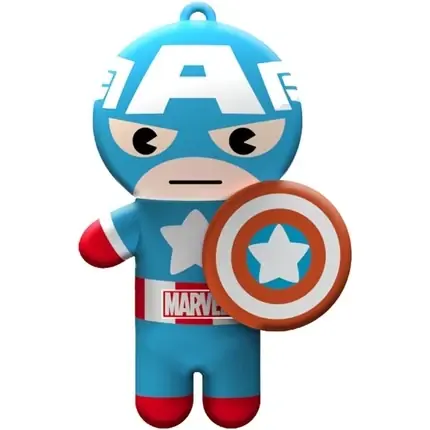 Nu rata Balsam de buze Lip Smacker Captain America pentru copii, cu breloc
