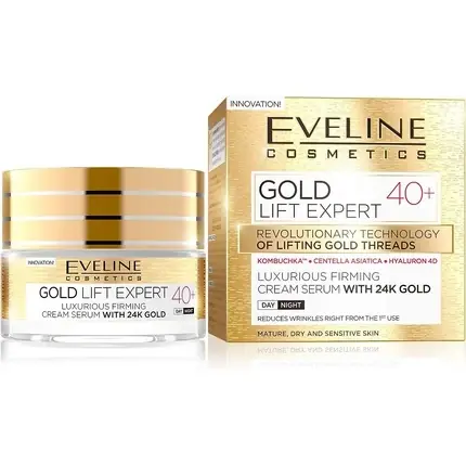 Set îngrijire anti-îmbătrânire, Eveline Cosmetics, ser și cremă, 50ml Retur ușor