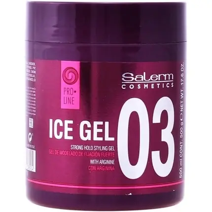 Gel de păr, Salerm Cosmetics, Ice Gel, fixare puternică 500ml Reducere specială