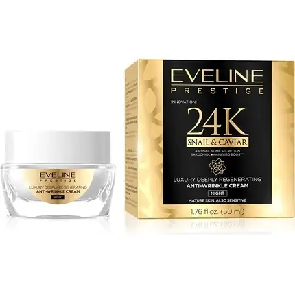 Reducere de preț Cremă de noapte anti-rid Eveline Cosmetics 24k, 50ml