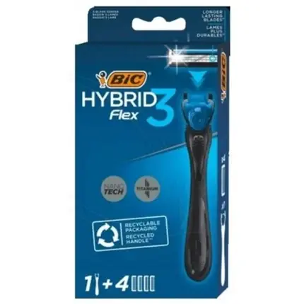 Reducere specială Aparat de ras, Bic Hybrid 3 Flex, pentru bărbați