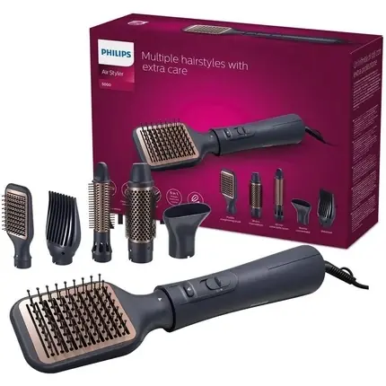 Perie rotativă Philips AirStyler Serie 5000, 5 accesorii Ofertă