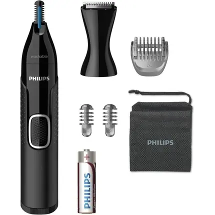 Reduceri Aparat tuns păr nas, Philips Serie 5000, impermeabil, negru