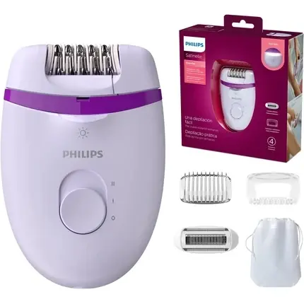 Ieftin Epilator Philips Satinelle Essential Lila, Compact