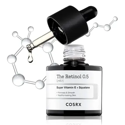 Chilipir Ser anti-îmbătrânire Cosrx, Retinol 0.5 Oil, negru