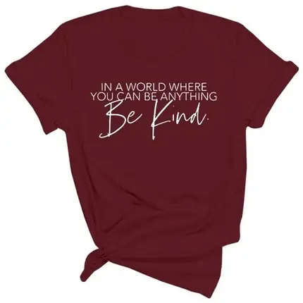 Ofertă Tricou, Brand, Be Kind, bumbac, vișiniu