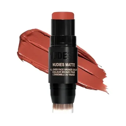 Bronzer, Nudestix, Nudies Matte, crem, cu pensulă Reducere de preț
