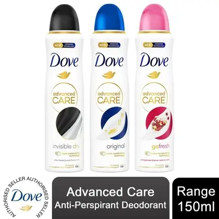 Deodorant Dove Advanced Care 72H, 150ml, diverse arome Premium