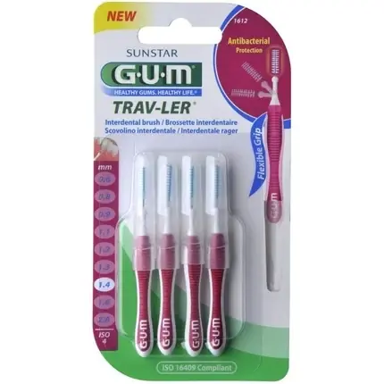 Livrare expres Periuțe Interdentare Butler G-U-M Trav-ler, roșu, 1.4mm
