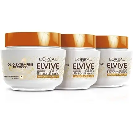 Mască păr L‘Oréal Elvive, Ulei de cocos, Set 3x300ml Super ofertă