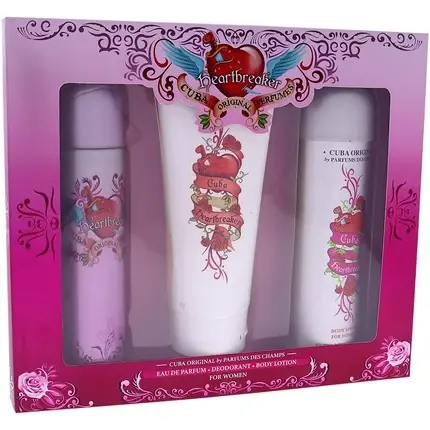 Set cadou, Cuba Heartbreaker, 3 piese, roz Lichidare de stoc