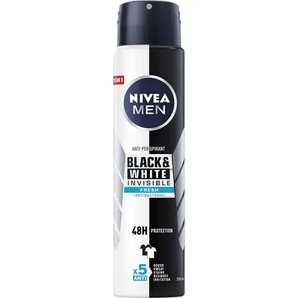 Nu rata Antiperspirant Nivea Men Black & White, spray, 250 ml