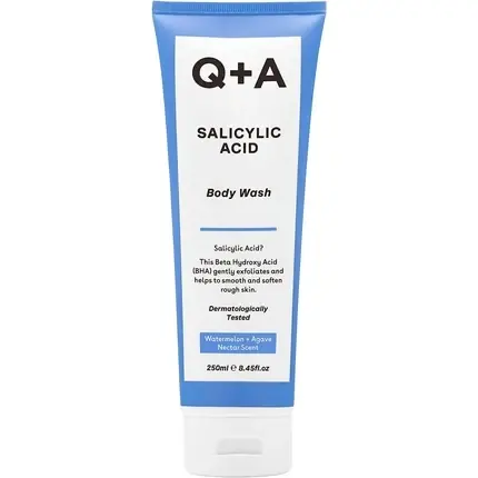 Gel de duș Q+A, Salicylic Acid, albastru, 250ml Preț redus