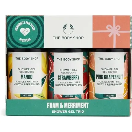Set Gel Duș, The Body Shop, Foam and Merriment, Trio, Multicolor Promoție