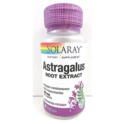 Doar azi Supliment Solaray, Astragalus, 30 capsule, mov