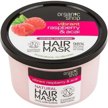 Cel mai bun preț Masca de păr, Organic Shop, vibrantă, zmeură și acai, 230g