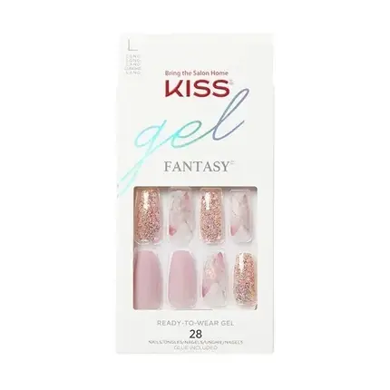 Unghii False, Kiss, Gel Fantasy, lungi, roz Preț promoțional