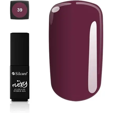 Doar azi Lac unghii, Silcare, Flexy Gel, visiniu