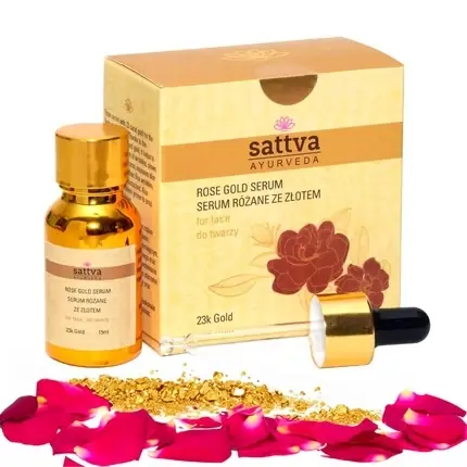 Ser Sattva Ayurveda Rose Gold, 23K Aur, 15ml Cel mai vândut