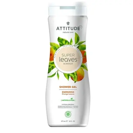 Gel de duș Super Leaves, ATTITUDE, 473ml, energie, portocaliu Discount