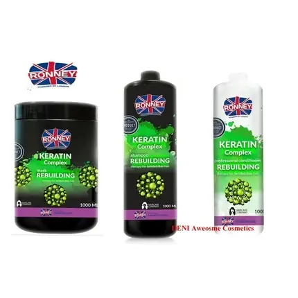 Mască păr Ronney Keratin Complex 1000ml negru Expediere rapidă