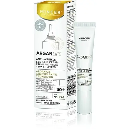 Cel mai bun preț Cremă ochi și buze, Mincer, Argan Life, alb
