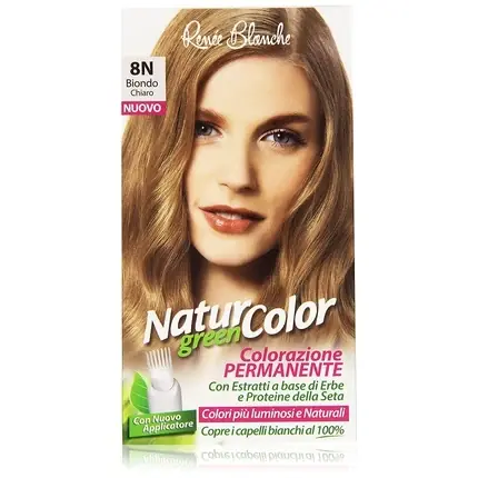 Premium Vopsea Păr, Renee Blanche, 8N Blond Deschis Permanent