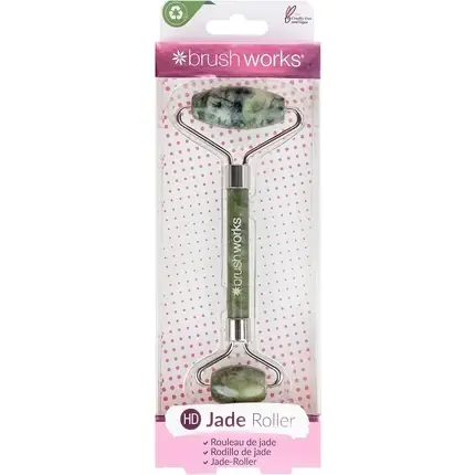 Discount Roller facial, Brushworks, HD, piatră jade, verde