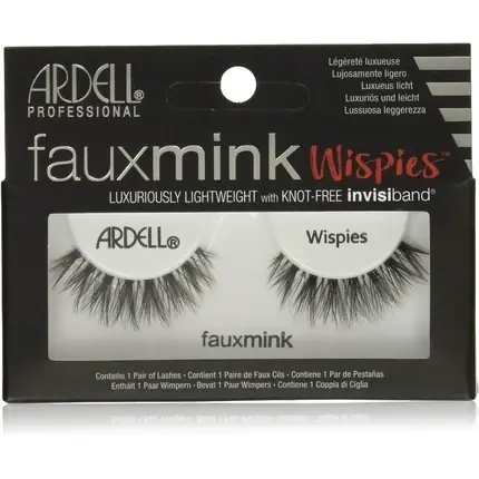 Preferatul clienților Gene False Ardell Faux Mink Wispies Negru